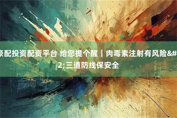 豪配投资配资平台 给您提个醒｜肉毒素注射有风险 三道防线保安全